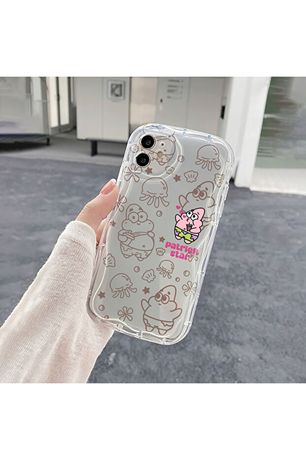 جراب متوافق مع آيفون 12 متوافق مع حافظة Wave Edge مقاومة للصدمات من السيليكون الناعم الشفاف - 1