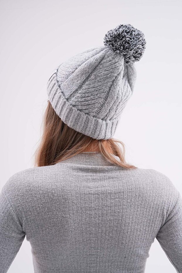 Glittery Pompom Beanie - 5