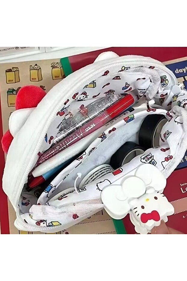Hello Kitty White Plush Pen Holder Fabric - 4