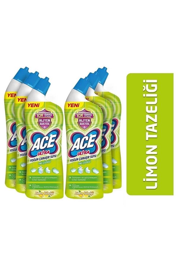 Ultra Power Jel Kıvamlı Limon Tazeliği Çamaşır Suyu /50 M X 6 Adet - 1