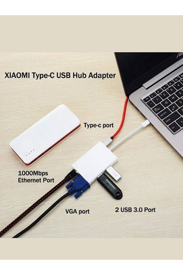 Mi Multi Adaptör Usb-c To Vga Gigabit Ethernet Kablo Çevirici Dönüştürücü Zjq04tm - 5