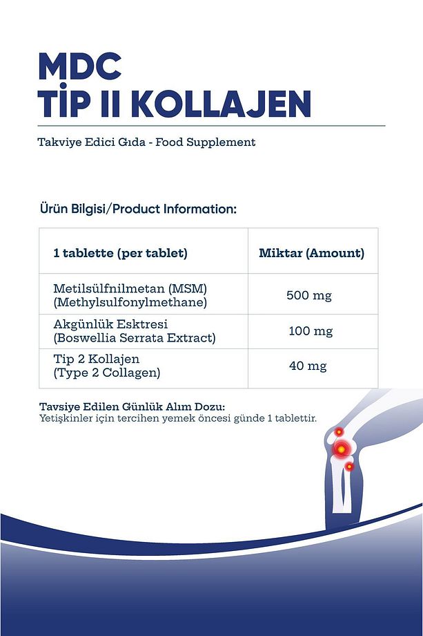 Tip 2 Kolajen 30 Tablet (TİP 2 KOLAJEN, MSM, AKGÜNLÜK) - 5