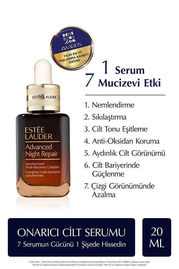 Estee Lauder Yaşlanma Karşıtı Cilt Serumu - Advanced Night Repair Onarıcı Gece Serumu 20 ml
