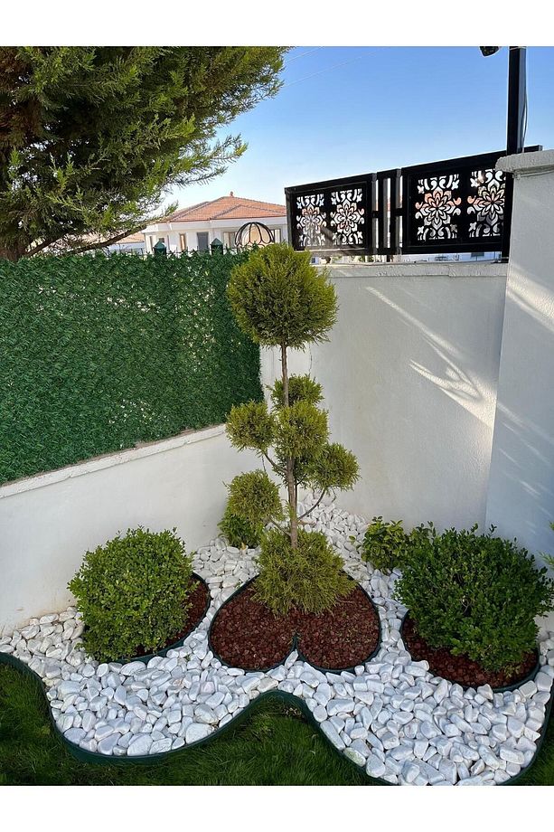 Pratik Garden Çim Ayırıcı 25 M Yeşil Çim Sınırlayıcı Taş Toprak Ayıracı Çim Ayracı Çim Bariyeri - 4