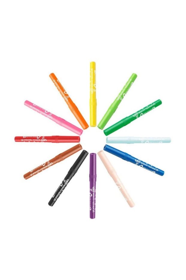 Kids Visa Color XL Washable Felt Tip Crayons 12 Colors