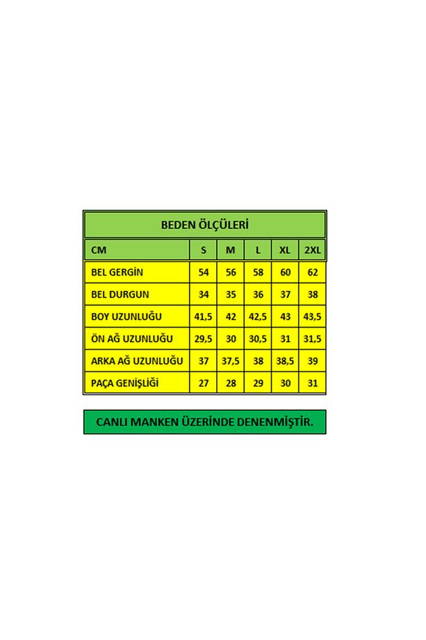 Erkek Deniz Şortu Soft Kumaş Nakışlı Hızlı kuruma özellikli Tek Renk - 3
