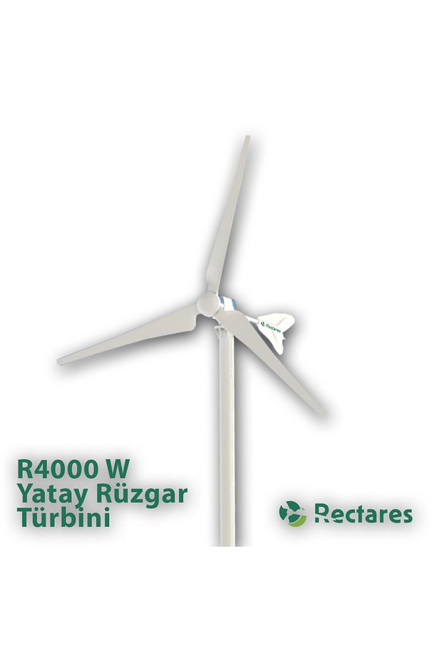 R4000 W Yatay Rüzgar Türbini 4000 W-24 V + Şarj Kontrol + Anemometre + Dumpload - 1