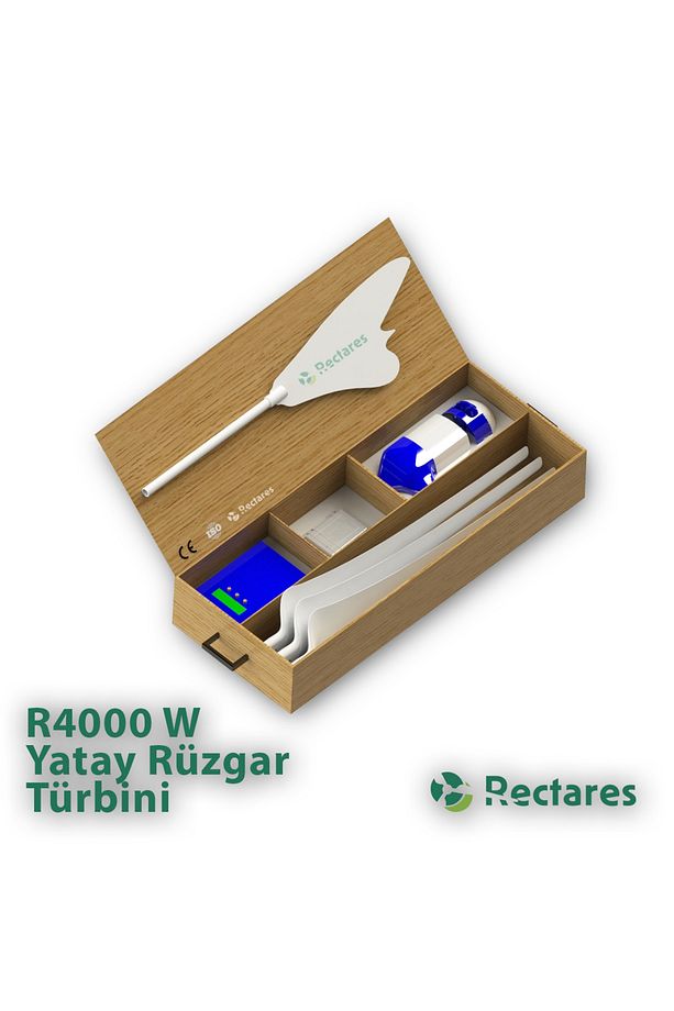 R4000 W Yatay Rüzgar Türbini 4000 W-24 V + Şarj Kontrol + Anemometre + Dumpload - 4