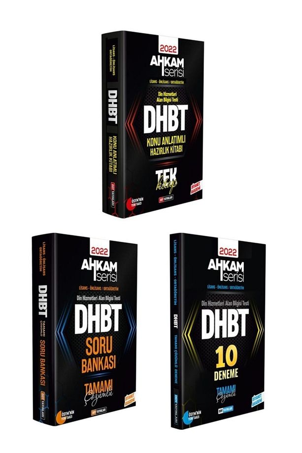 2022 Dhbt Ahkam Tüm Adaylar Konu + Soru Bankası + 10 Deneme 3 Lü Set - 1