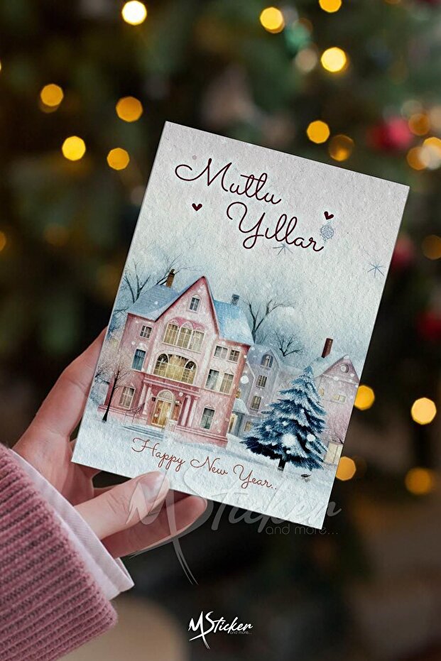New Year's Gift Card 16 Pieces New Year's Greeting Card Special Textured Paper with Note on the Back
