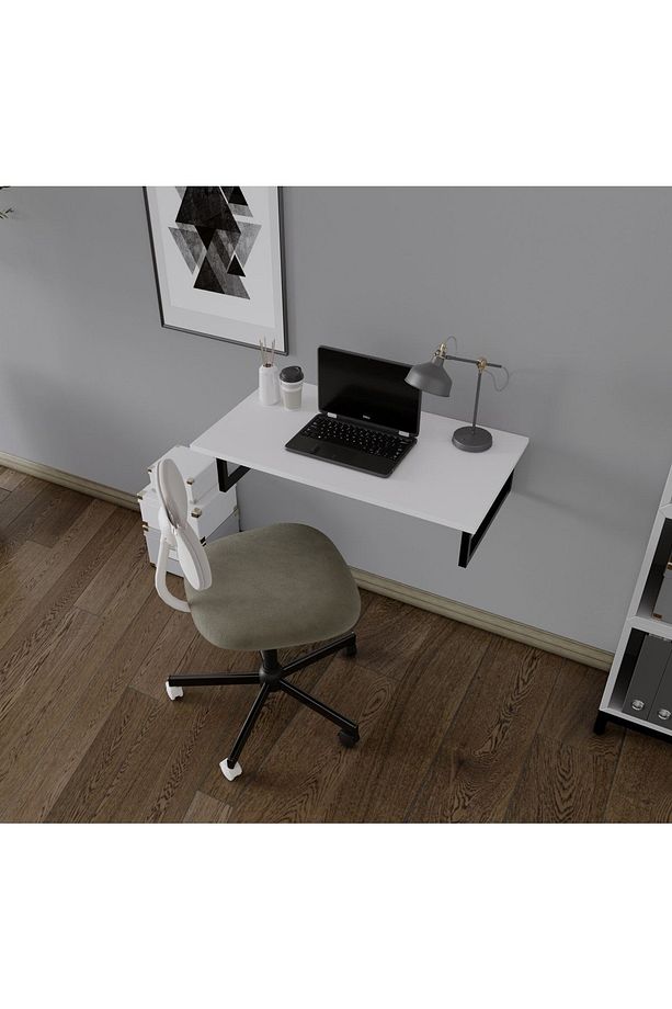 Workstyle Duvara Monte Katlanabilir Pratik Çalışma Masası Bilgisayar Masası Çizim Masası - 2
