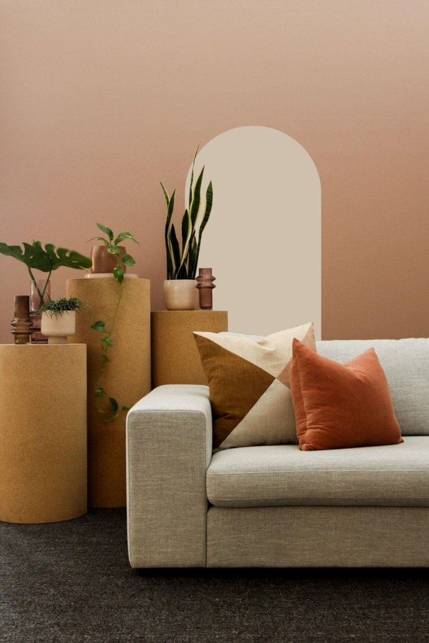 Bohemian Style Oval Stone Color Wall Decoration Sticker (60x100 Cm)