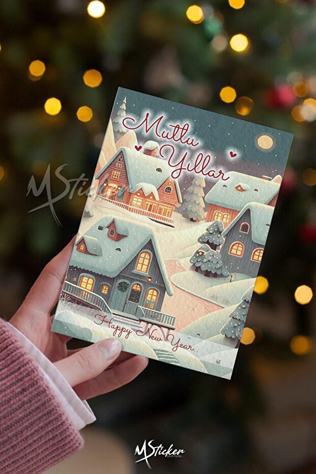 New Year's Gift Card 16 Pieces New Year's Greeting Card Special Textured Paper with Note on the Back
