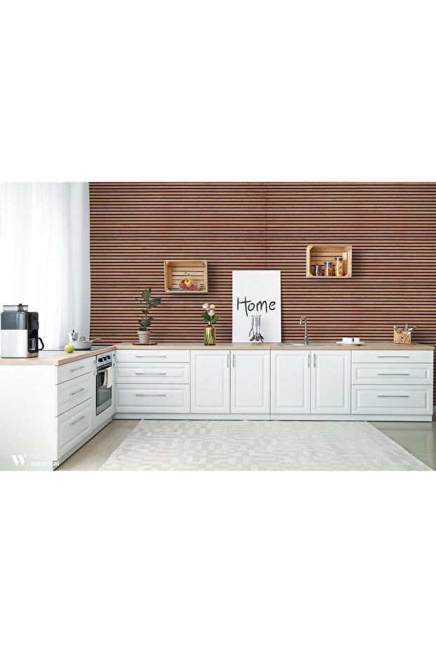 WİNPANEL Dekoratif Ahşap Duvar Paneli – BAMBU RENGİ (60X240CM). - 4