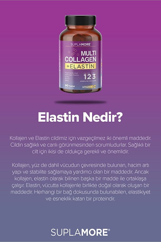Kolajen Multi Collagen & Elastin Tip1 Tip2 Tip3 Hidrolize Kolajen 90 Tablet X2 - 6