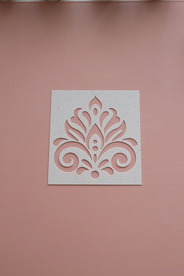 Leaf Patterned Mandala Drawing Ruler - Painting Template - 3