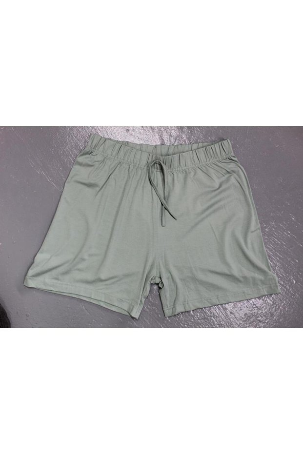 FLEUR WAIST ELASTIC SUS LACE WITH POUCH TRIL TRIL COMBED COTTON SHORTS