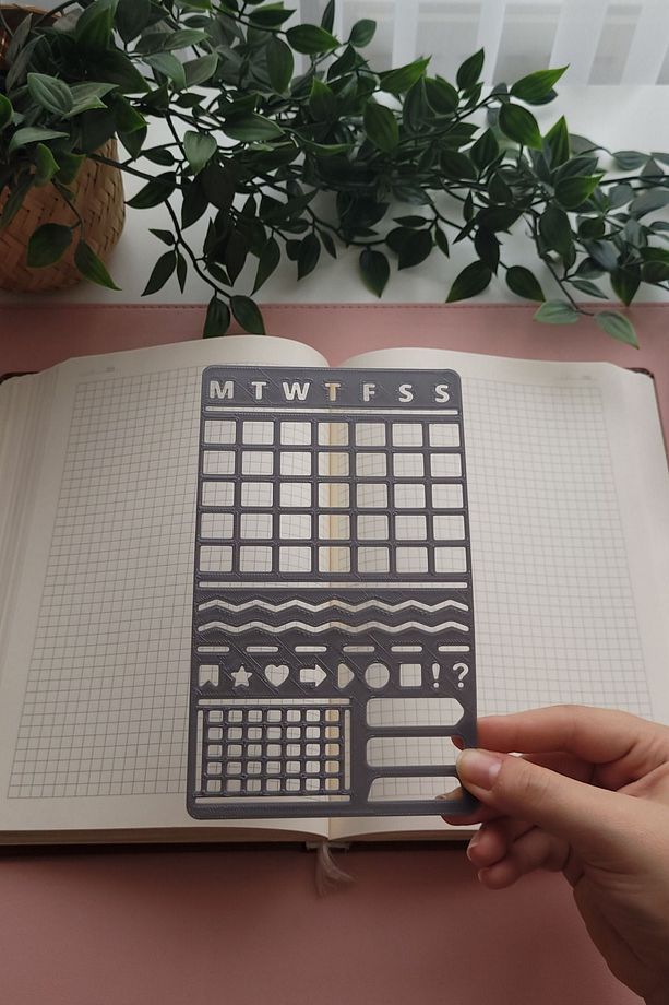 Bullet Journal Planlayıcı ve Tasarım Şablon Cetvel Set - 2