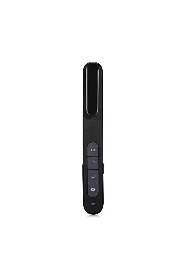 2 Yıl Özel Kılıflı Sunum Kumandası Wireless Presenter Laser Pointer Kalem Sunum Siyah - 1