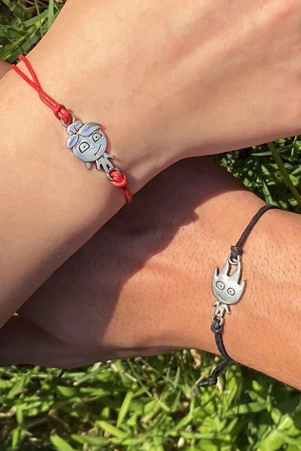 Water and Fire Bracelet Set, Couple Bracelet, Friendship Bracelet, 2 Pieces