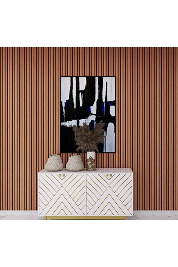 WİNPANEL Dekoratif Ahşap Duvar Paneli – BAMBU RENK ( 50X240CM). - 3