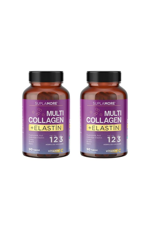 Kolajen Multi Collagen & Elastin Tip1 Tip2 Tip3 Hidrolize Kolajen 90 Tablet X2 - 1