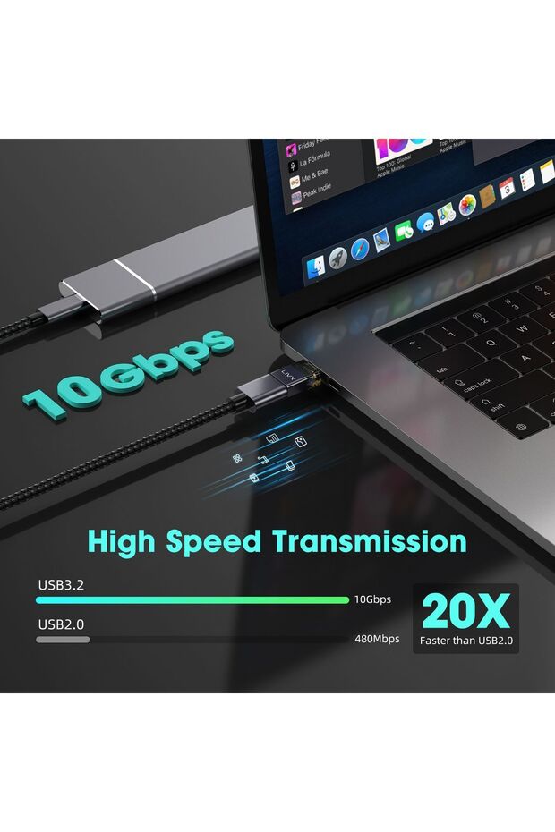 Type C to USB3.2 Çevirici Dönüştürücü OTG 10Gbps Ultra Hızlı Veri Aktarımı OTGDM - 4