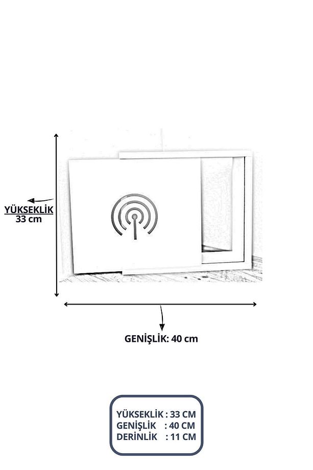 Hotspot Desenli Modem/sigorta Saklama Kutusu, 40cm X 33cm - 2