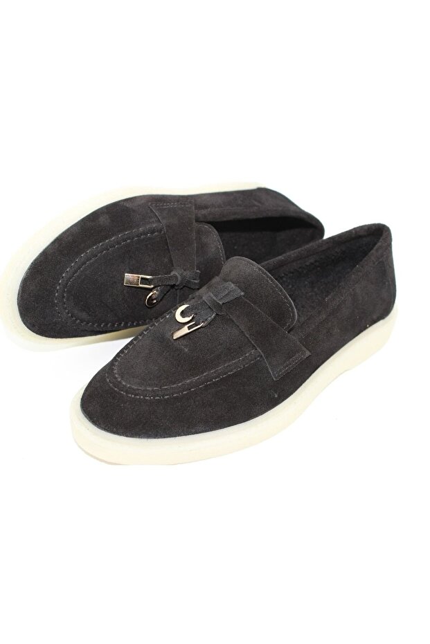 Genuine Leather Black Suede Felt Lining Winter Women's Shoes