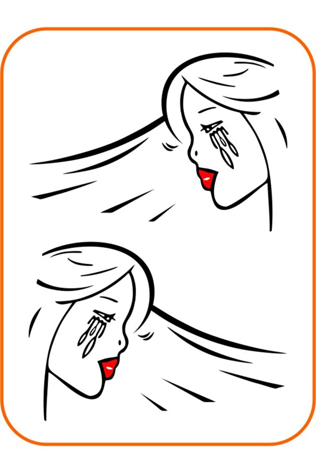 ملصق سيارة أسود كبير الحجم مقاس 40x28 سم من Crying Woman، طقم مكون من قطعتين، من اليمين إلى اليسار