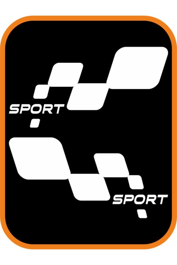 White Sport Checkered Auto Sticker