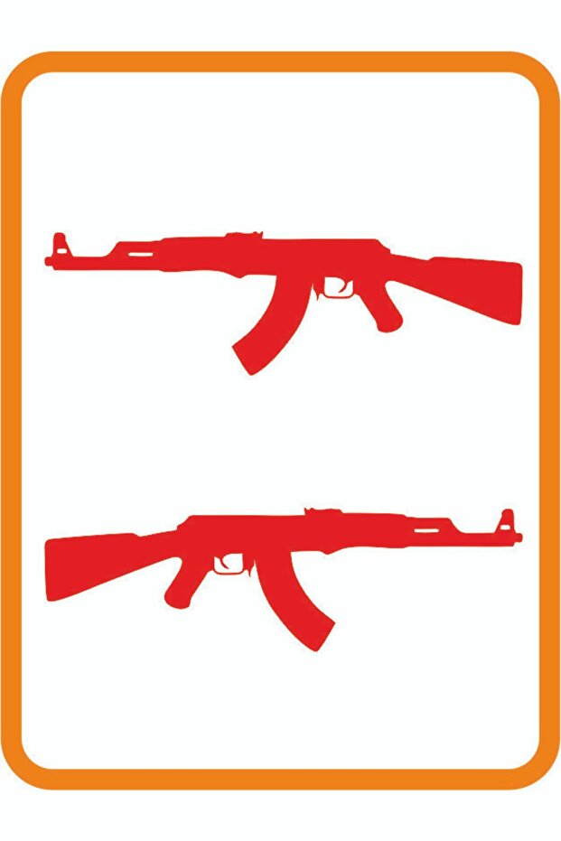 ملصق سيارة أحمر ''Keleş Ak47'' مقاس 20 × 6 سم - قطعتان من اليمين واليسار
