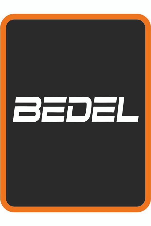 ملصق "Bedel" أبيض للسيارات والمحركات - 20x4 سم