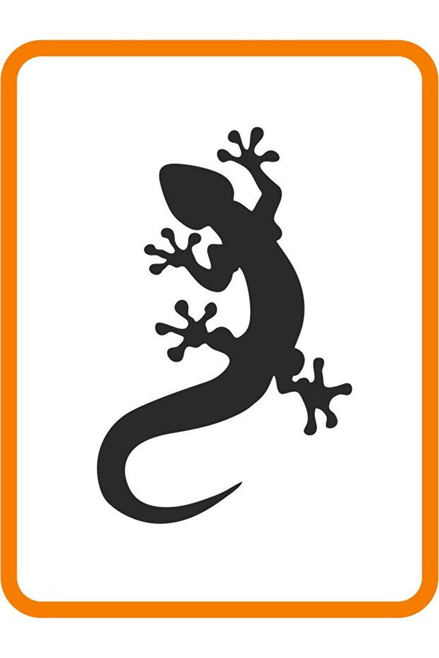 Lizard Black Auto Sticker - 15x10 Cm Motor Sticker