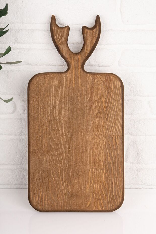 Geyikli Wooden Presentation and Cutting Board, Decorative Wooden Oak