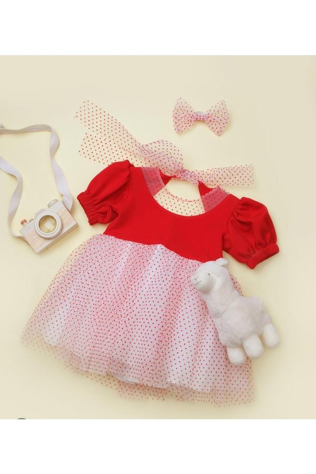 Special Gun Birthday Dress with Red Panhose Skirt - Buckle Included