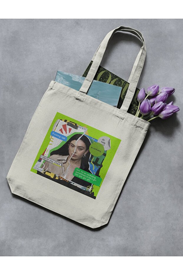 Girl so Confusing Lorde Charli Xcx Series Brat Y2K Cover Cloth Bag Tote Bag
