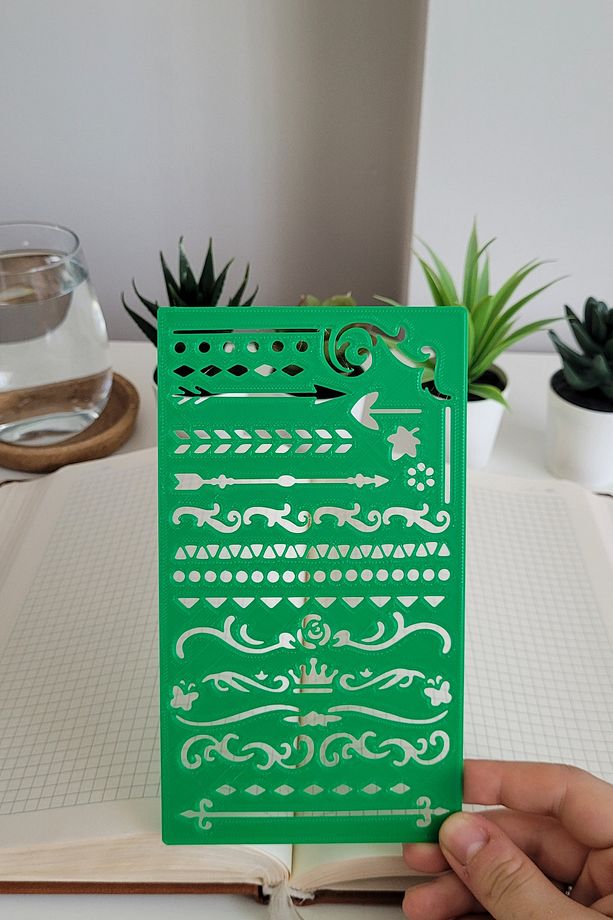 Bullet Journal Süsleme Şablon Cetvel - 1