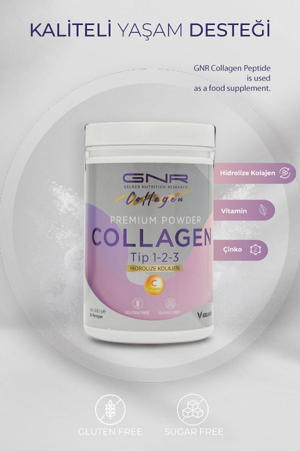 Gnr Collagen - Powder Bulk 300g Tip 1-2-3 & Vitamin C - 1
