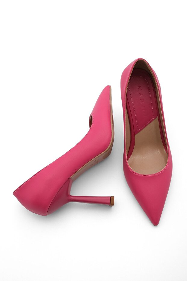 Damen Stilettos mit spitzer Spitze und Absatz Devosa fuchsia - 7
