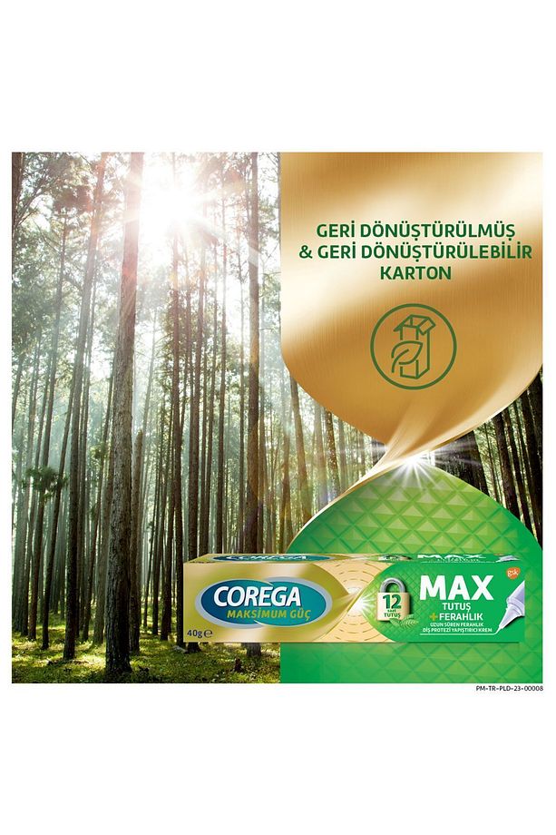 Max Tutuş & Ferahlık Diş Protezi Yapıştırıcı Krem 40g X 4 Adet - 7