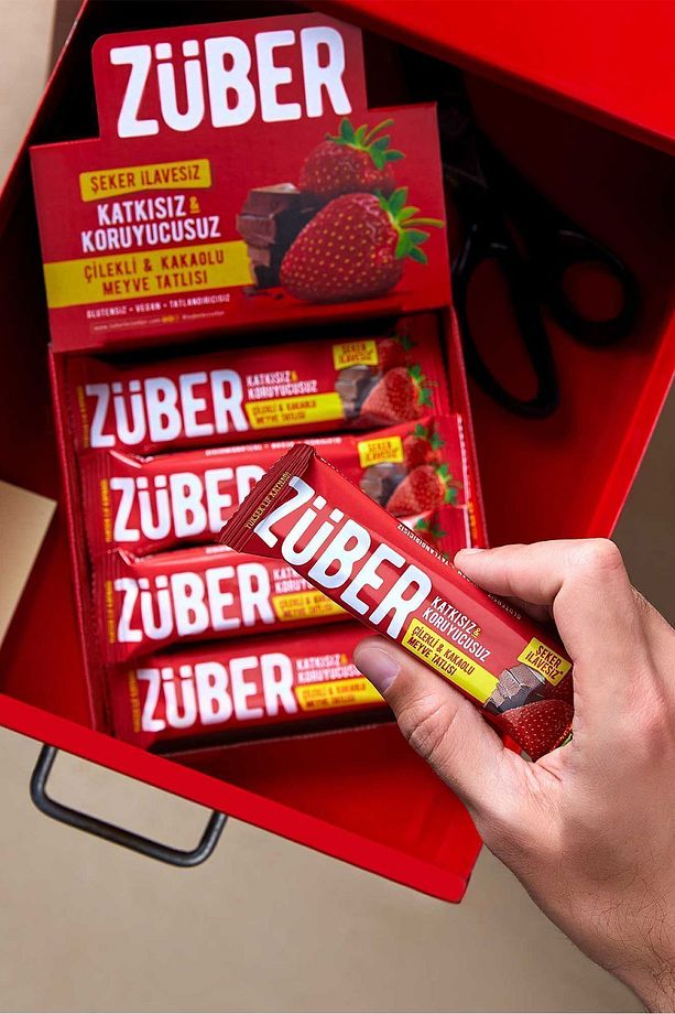 Çilekli ve Kakaolu Meyve Bar 40gr  X 12 Adet - 5