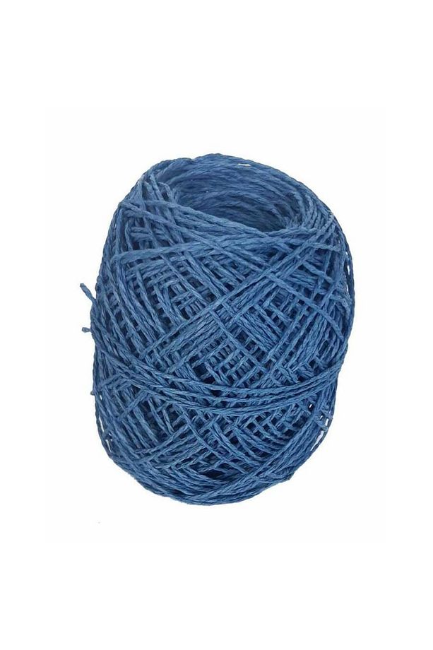 Kağıt İp Kot Mavi Sarılmış Yumak 100 Gr Bobin - 1