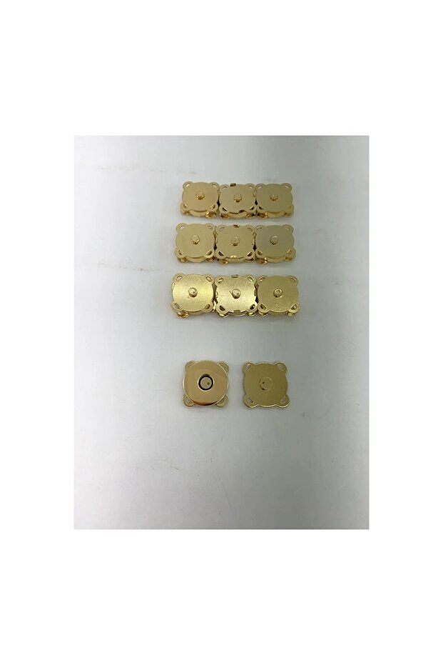 5 Adet 2 Cm Gold Renk Dikmeli Mıknatıslı Çıtçıt Dikilebilir Mıknatıslı Çıt Çıt - 3