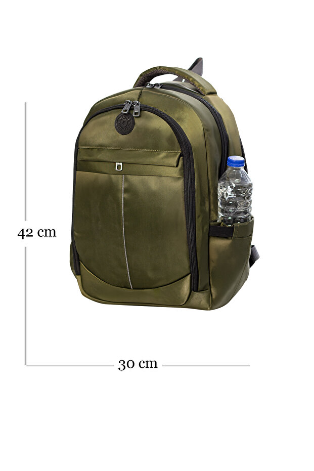 School Backpack | 7510 Khaki Waterproof Backpack - 3