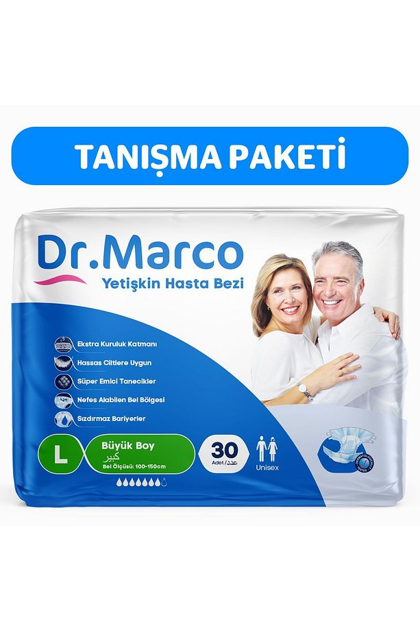 Yetişkin Bel Bantlı Hasta Bezi Large 30 Adet - 1