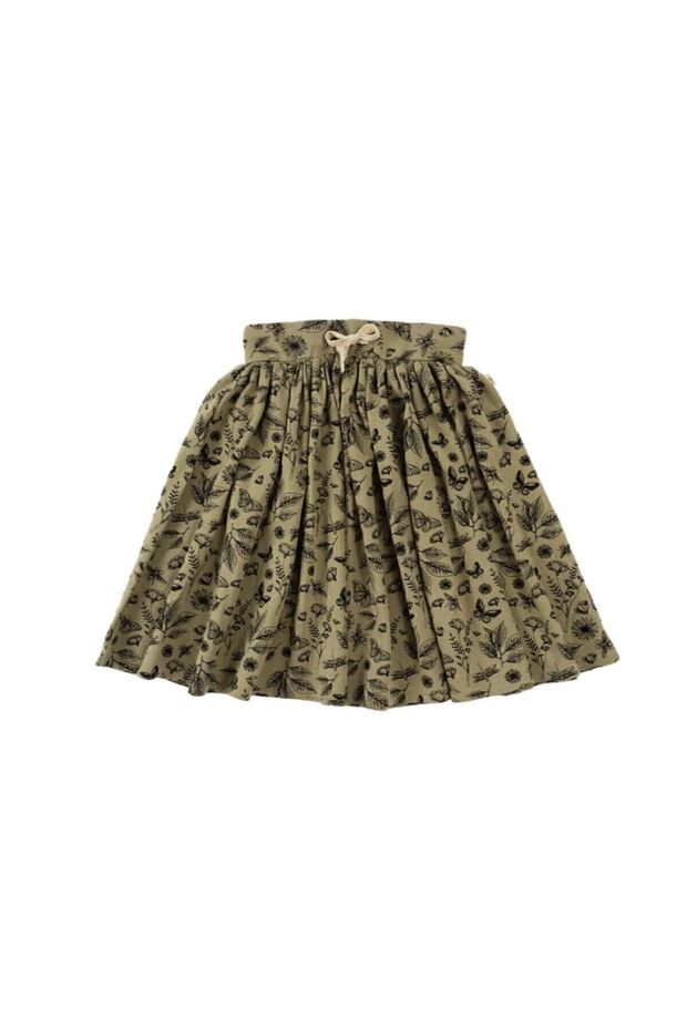 Mini Skirt Kids Khaki Organic Cotton