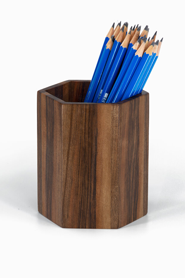 حامل قلم منقوش بالجوز من Arucona - 8