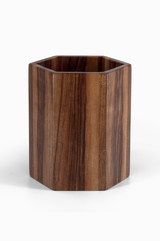 حامل قلم منقوش بالجوز من Arucona - 4