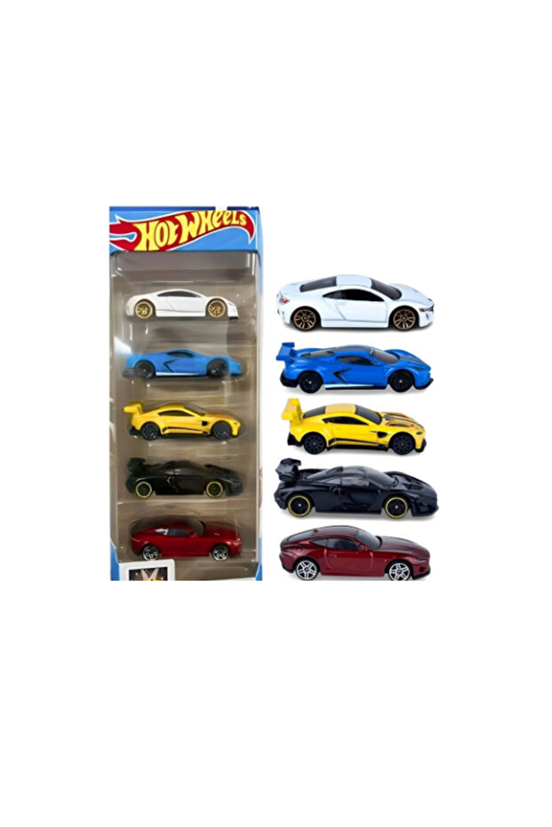 Motor Show 5-Piece Toy Car Set Hotwheels 5-Piece Vehicle Set Licensed Htv49